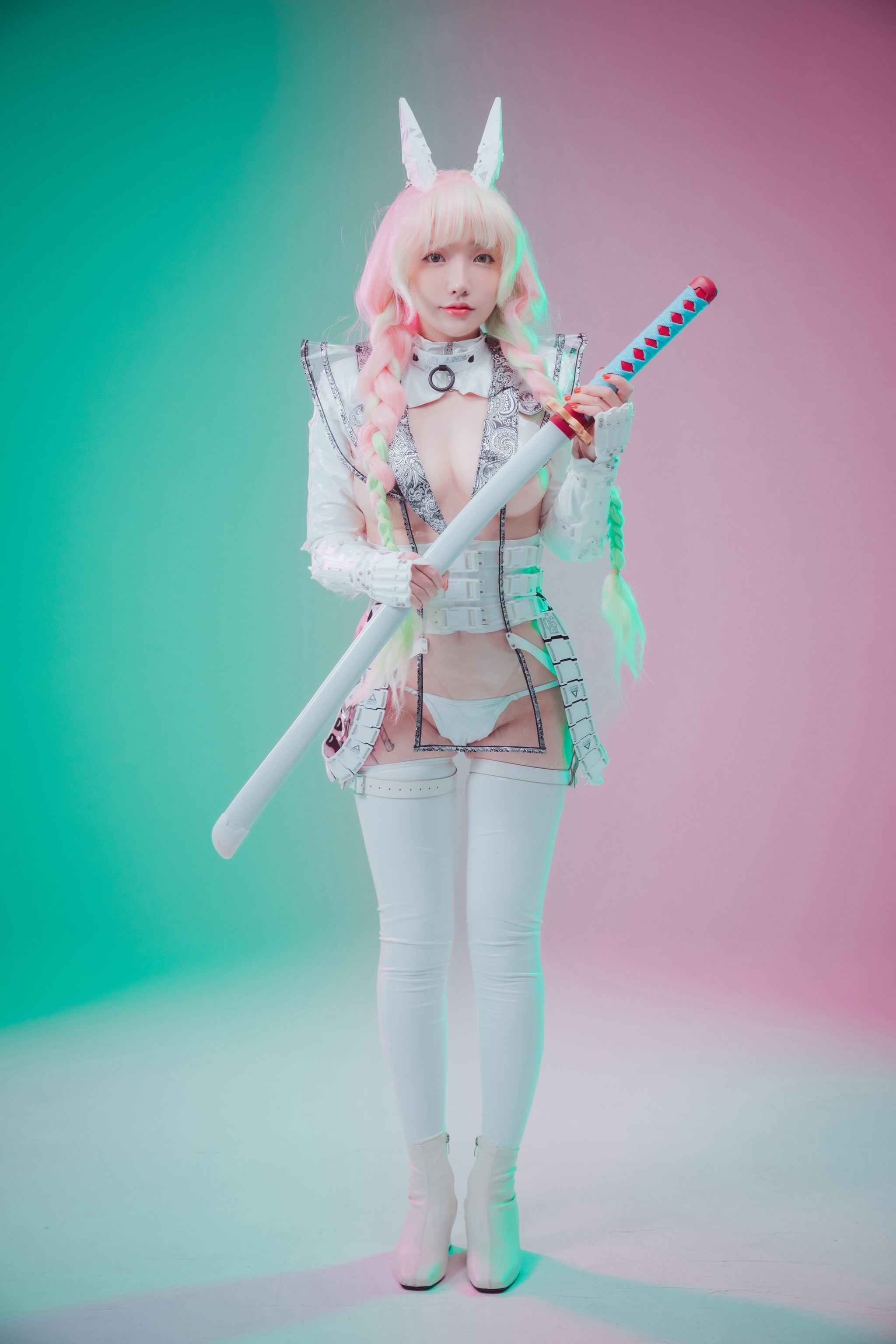 图片[1]-孫樂樂 – NO.057 손예은(孫樂樂) [DJAWA] Cyber Hunter Mitsuri（Normal）Son YeEun 손예은 [52P]-XikXak
